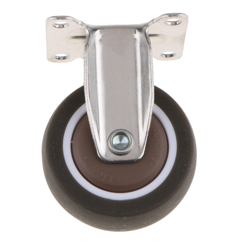 Heavy Duty Rubber Castor Trolley Wheel Industrial Caster Fixed Plate ► Photo 1/6