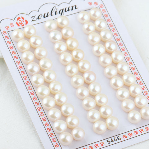 10PCS 3MM 4MM 5MM 6MM 7MM 8MM 9MM Natural Pearls with Half Hole Beads High Quality Jewelry Findings ► Photo 1/6