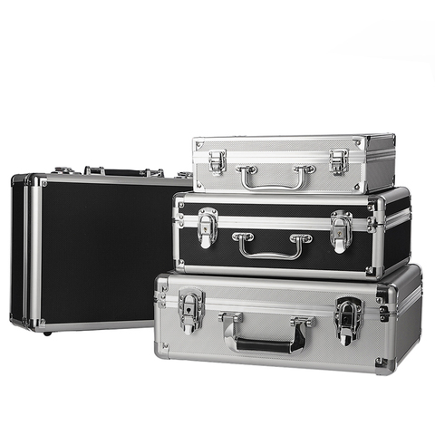 ToolBox Portable Aluminum Safety equipment Toolbox Instrument Case Storage box Suitcase Impact Resistant Case With Sponge ► Photo 1/6
