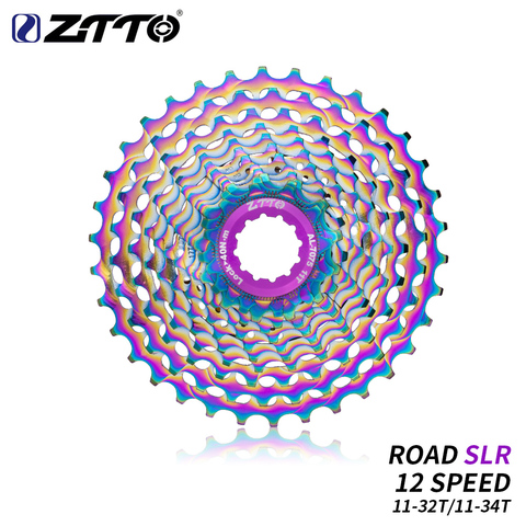 ZTTO Road bike 12 Speed SLR Colorful Cassette UltraLight 11-32T Gravel bike 11-34T 12Speed 11-34  K7 11V 11-32 CNC ► Photo 1/6