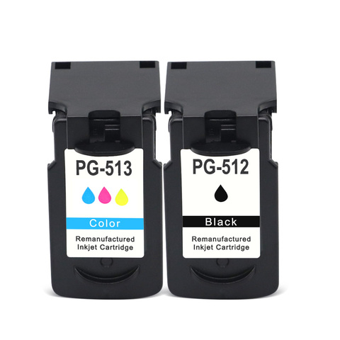 2pcs For canon PG512 CL513 ink cartridge PG 512 CL 513 MP240 MP250 MP270 MP230 MP480 MX350 IP2700 printers ink cartridges PG-512 ► Photo 1/1