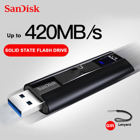 det er nytteløst Långiver vælge Sandisk CZ880 Extreme PRO 128GB USB 3.1 Solid State Flash Drive 256GB Pen  Drive High Speed 420MB/s Cle Memory USB Stick Pendrive - Price history &  Review | AliExpress Seller - SDisk