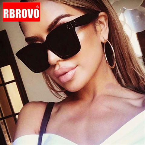 Vintage Oversized Square Women Sunglasses Brand Designer Retro Black Frame  Sun Glasses BIg Shades Oculos De Sol Feminino UV400 - AliExpress