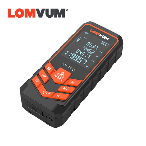 LOMVUM USB Charging 77U Trena Laser Rangefinder English Voice Digital Laser Distance Meter Electrical Tape Measuring Tools 120M ► Photo 1/6