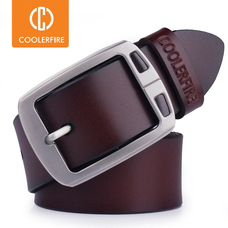 Luxury belt for men pin buckle genuine leather fashion high quality elegant belt