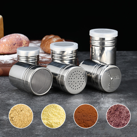 Stainless Steel Seasoning Jar Salt Sugar Shaker Pepper Bottle Rotating Cover Toothpick Holder BBQ Spice Storage Can Kitchen Tool ► Photo 1/6