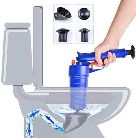 New High Pressure Powerful Manual Air Unblocker Drain Blaster / Gun Pump / Cleaner / Opener Uncover Toilet Plunger ► Photo 1/5