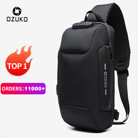 OZUKO 2022 New Multifunction Crossbody Bag for Men Anti-theft Shoulder Messenger Bags Male Waterproof Short Trip Chest Bag Pack ► Photo 1/6
