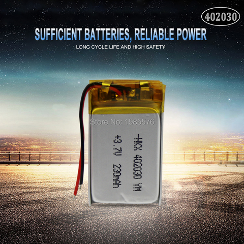 402030 042030 Polymer Lithium Battery 3.7V 200mah Rechargeable Batteries for MP3 MP4 Watches Toy Cell Phone GPS ► Photo 1/4