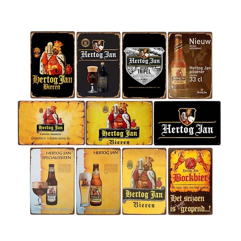 NEW Hertog Jan Beer Metal Tin Sign Vintage Posters Pub Bar Wall Painting Plaque Decoration Home Decor 20x30cm ► Photo 1/6