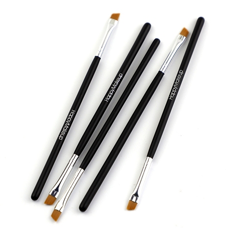 Happy Makeup 5Pcs Black Eyebrow Inclined Flat Angled Brush Eyeliner Eyeshadow Eye Brow Makeup Tool Professional Women Cosmetic ► Photo 1/6