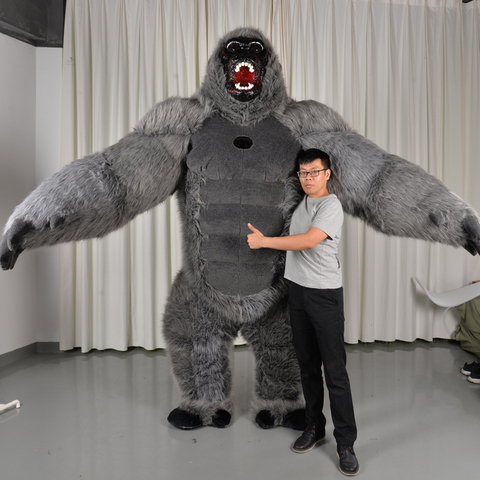 King Kong Inflatable Costume for Adult Plush Furry Mascot animal Halloween Venice Carnival Dress Suit Fursuit orangutan Gorilla ► Photo 1/6
