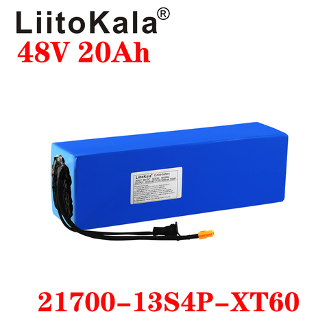 LiitoKala Original 48V 20AH Ebike Battery 48V 1000W for electric bike battery for bike Powerful electric bicycle battery XT60 ► Photo 1/6