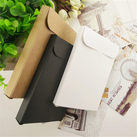 50Pcs Blank Kraft Paper Envelope Packaging Box For Postcard Photo Box Greeting Card Packing Cardboard Box 15.5*10.8*1.5cm ► Photo 1/6