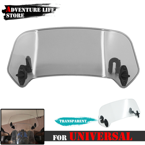 Motorcycle Adjustable Windscreen Wind Deflector Spoiler Extension Windshield For BMW KAWASAKI YAMAHA HONDA SUZUKI R1200GS LC ADV ► Photo 1/6