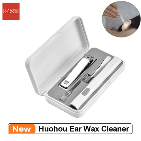 Huohou Portable Ear Wax Cleaner Nail Clipper Set Home Rechargeable Swabs Pick Remover Ear Pick Cleaner with Storage Box ► Photo 1/6