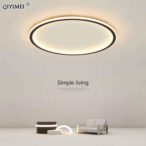 Modern Led Chandelier Lights Simple Lighting For Living Bedroom Study Room White Black Indoor Lamps Fixtures Dimmable AC90-260V ► Photo 1/6