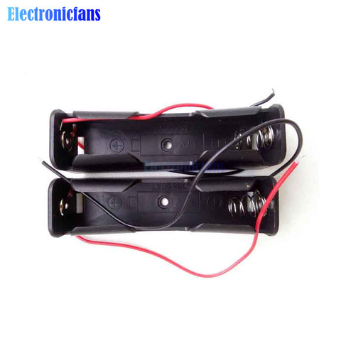 10pcs Black Plastic 18650 Battery Case Holder Storage Box with Wire Leads for 18650 Batteries 3.7V Black ► Photo 1/2