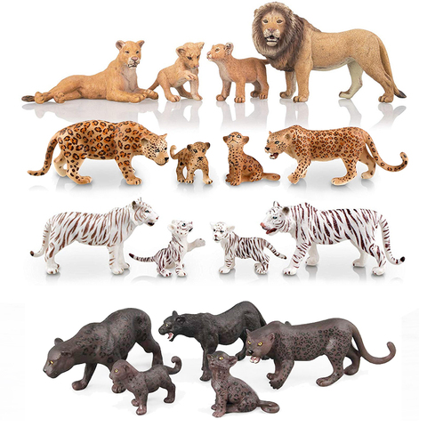 Realistic wild Animals Lion,White Tigers,Leopards,Panther Figurines with  Cubs, 2-5 Safari Animals Model Figures Family Set - Price history & Review, AliExpress Seller - Uduomei toy Store