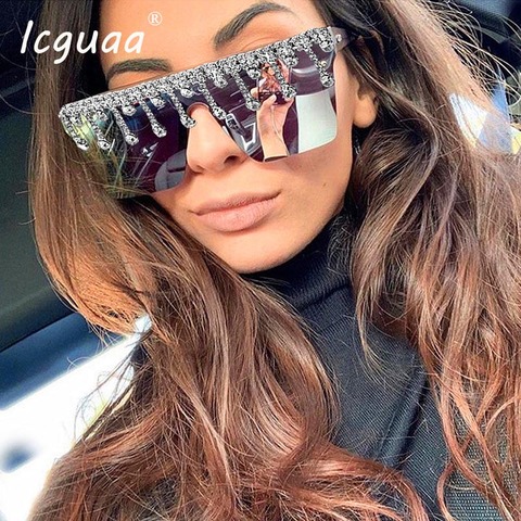 Fashion Square Sunglasses Women 2022 Wholesale Tassel Sunglasses Men Oversized Glasses Shades UV400 Oculos ► Photo 1/1