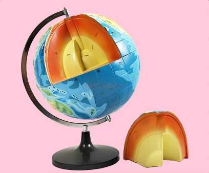 Earth internal structure model three-dimensional globe model 32cm teaching instrument junior high school geography teaching aid ► Photo 1/5