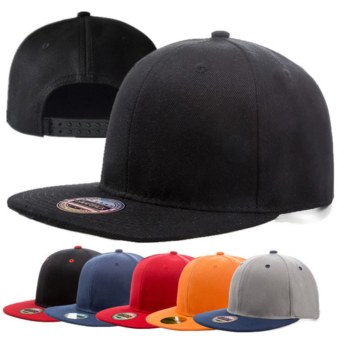 1pcs Unisex Cap Acrylic Plain Snapback Hat High Quality Adult Hip Hop Baseball Cap Men Women Outdoor Leisure Baseball Flat Hat ► Photo 1/6