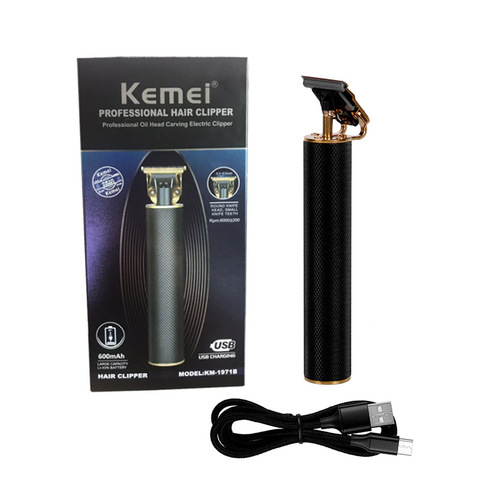 Kemei KM-1971 B Pro Li Skelet Zware Hitter Cordless Trimmer Mannen 0 Mm Kaalhoofdige Tondeuse Afwerking Haar snijmachine ► Photo 1/1