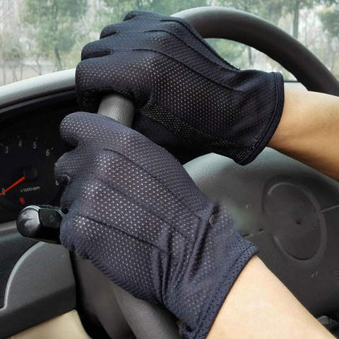 Men Summer Sports Fitness Non-slip Cycling Sunscreen Short Sun Mittens Thin Cotton Breathable Touch Screen Driving Gloves L20 ► Photo 1/6