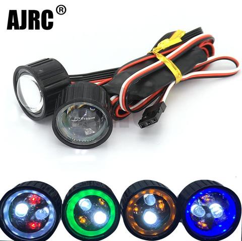 AJRC 22mm Multifunction RC Car Headlight LED Lights with CH3 Controller Board for 1/10 Axial SCX10 90046 jkmax RC Rock Crawler ► Photo 1/6