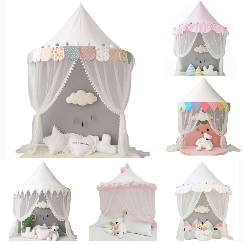 Bed Canopy Mosquito Net for Kids Baby Crib Princess Play Tent House Decor New 