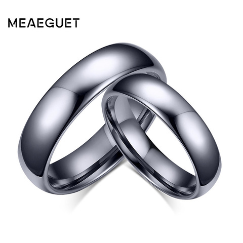 Meaeguet Classic Lover's Tungsten Carbide Wedding Rings High Polished Solid Silver Color Rings For Engagement Jewelry ► Photo 1/6
