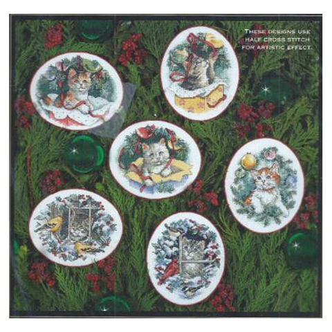 Gold Collection Lovely Counted Cross Stitch Kit Kitty Keepsake Ornaments Christmas Kitten Cat Ornament dim 8730 08730 ► Photo 1/5