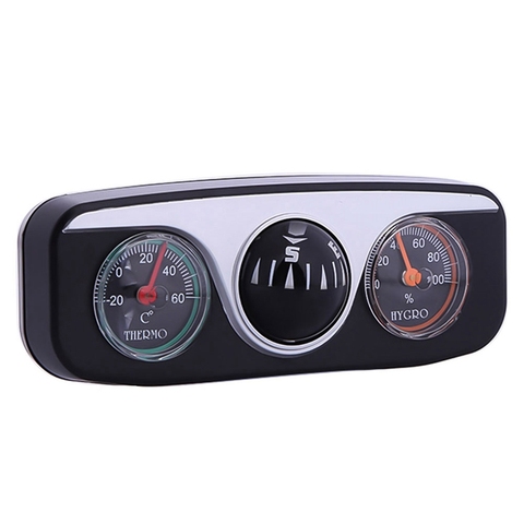 Car Ornaments Compass Thermometer Hygrometer For Auto Boat Vehicles 3 in 1 Guide Ball Car Interior Accessories Car Styling ► Photo 1/5