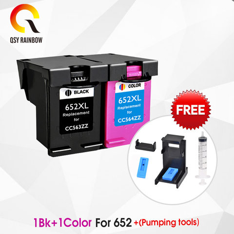 QSYRAINBOW 652XL ink cartridge replacement for hp652 HP 652 XL for HP Deskjet 1115 1118 2135 2136 2138 3635 3636 3835 4535 ► Photo 1/4