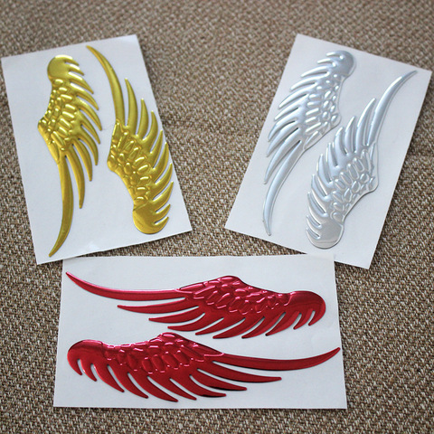 1pair Pvc Soft Rubber Big Wings Car Stickers Car Personalized 3d Stereo Car Stickers PVC 3D Auto Accessories ► Photo 1/5