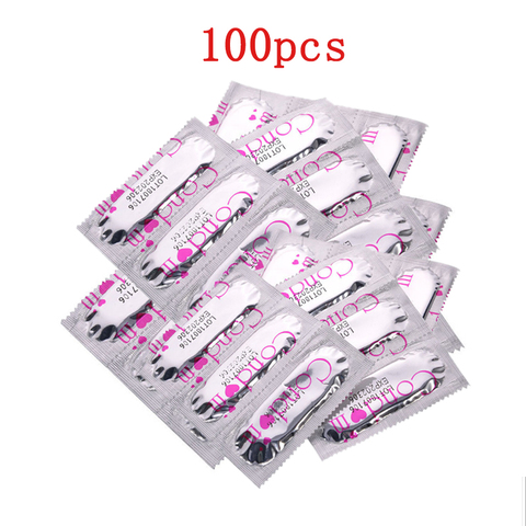 100pcs Condoms for Men Delay Large Oil Sex Smooth G Spot Condoms Intimate Erotic Toy for Men Safer Contraception Female Condom ► Photo 1/6