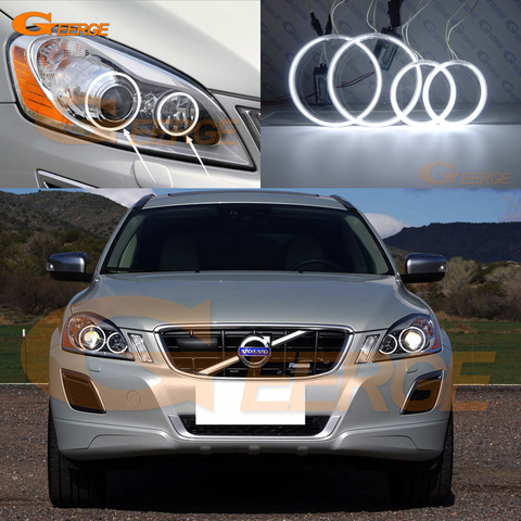 Excellent CCFL Angel Eyes kit halo rings Ultra bright For Volvo XC60 2008 2009 2010 2011 2012 pre facelift XENON HEADLIGHT ► Photo 1/6