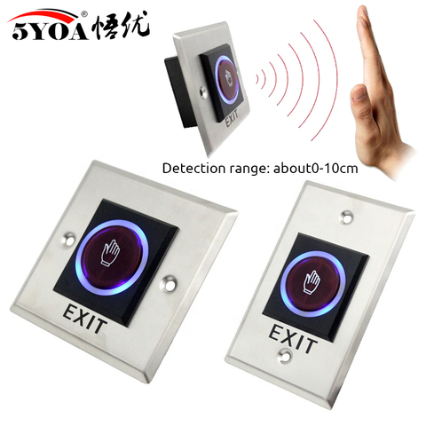 5YOA 5YOA Infrared Sensor Switch No Touch Contactless Door Release Exit Button with LED Indication ► Photo 1/6