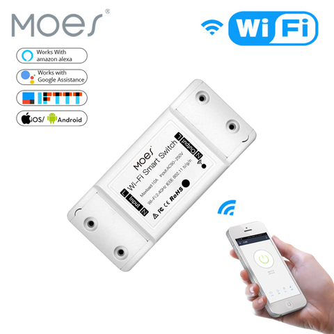 WiFi RF DIY Smart Light Switch Module Universal Breaker Timer Works with  Alexa Google Home