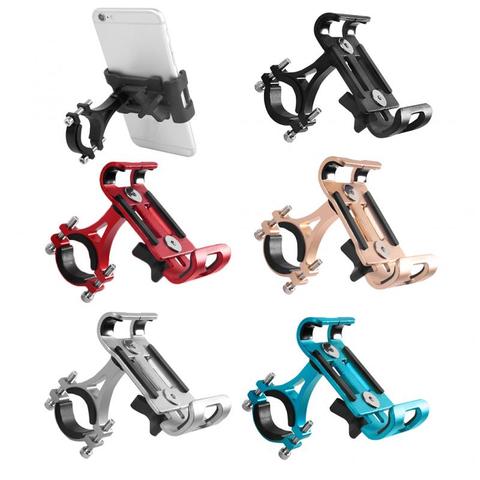 Metal Motorcycle Bike Phone Holder Aluminum Alloy Anti-slip Bracket GPS Clip Universal Bicycle Phone Stand for all Smartphones ► Photo 1/6