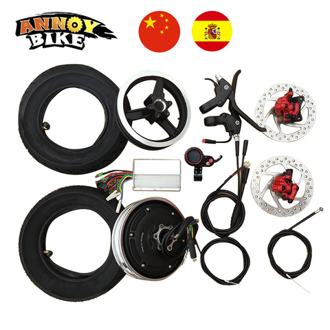 Electric Bike Kit 10 inch Hub Motor 30-65KM 36V48V 350W500W600W800W1000W 10 ‘’ Hub Motor TX Scooter Brushless Bicicleta ► Photo 1/6