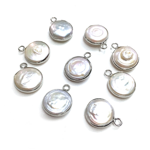 Natural Freshwater Pearl Pendants Charms Pendants for Jewelry Making DIY Accessories Fit Necklaces Size  15x20mm ► Photo 1/2