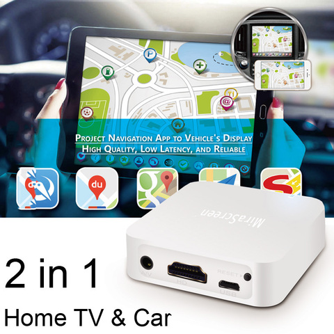 AV HDMI WiFi Display Dongle Screen Mirroring Box Cast Audio Video GPS Navigation for iPhone 11 Pro 8 iOS Android Phone to TV Car ► Photo 1/6