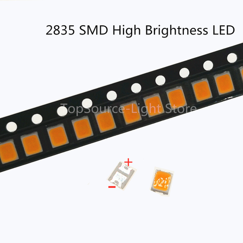 100Pcs SMD LED 2835 Chips 1W 3V 6V 9V 18V 36V beads light White 2700K 4000K 6000K 9500k 1W 130LM Surface Mount PCB Light Lamp ► Photo 1/3