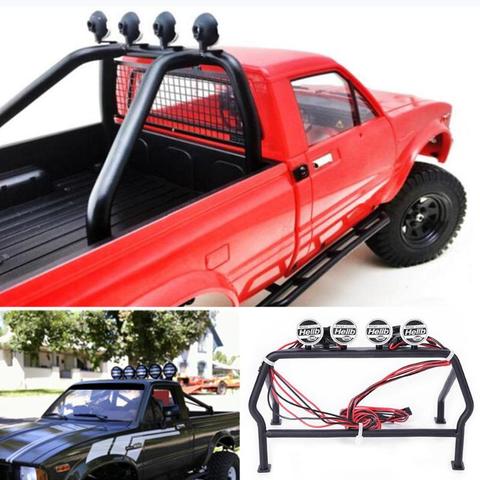 6 LED Lights Metal Roll Cage Bucket for RC4WD 1/10 TF2 Remote Car Accessories Perspective of Super Cool Decoration Lifelike ► Photo 1/6
