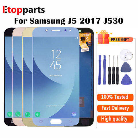 Adjustable Brightness For Samsung J5 2017 Display J530 J530F LCD Display With Touch Screen Digitizer Assembly J530 J530f LCD ► Photo 1/6