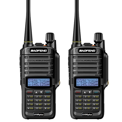 2pc long range  baofeng uv-9r plus waterproof walkie talkie with amateur cb radio car ham radio Station vhf uhf handy ► Photo 1/6