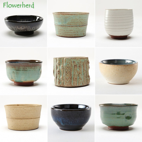 Ceramic Tea Cup Teaware Kung Fu Tea Set Cup Coarse Pottery Porcelain Teacup Tea Bowls ► Photo 1/5