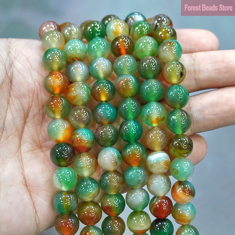 Natural Peacock Agates Loose Beads Diy Bracelet Charm Beads for Jewelry Making 4 6 8 10 12 14MM Pick Size 15