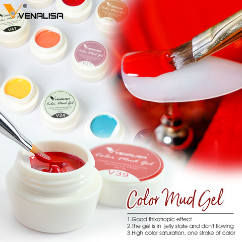 VENALISA Color Mud Gel 30 Colors Whole Set Color Paint Gel DIY Nail Art Quality Nail Gel Polish Manicure Varnishes UV Gel ► Photo 1/6